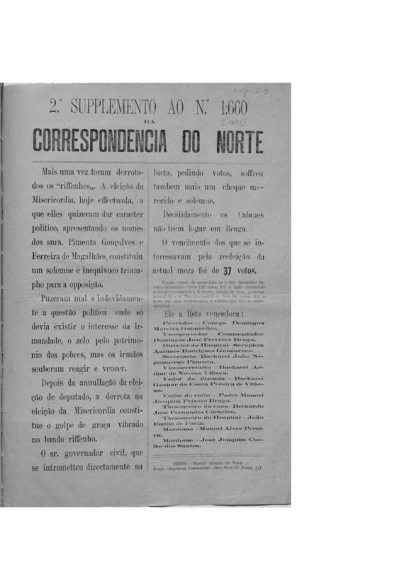 Correspndência do Norte (A)