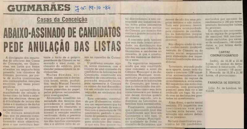 Jornal de Notícias -19/10/1984