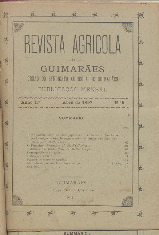 Revista Agrícola de Guimarães