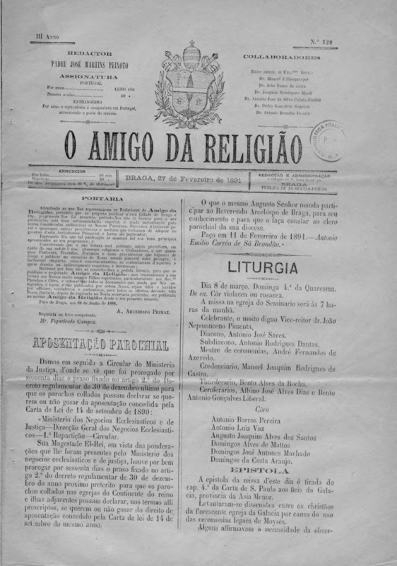 Amigo da Religião (O)