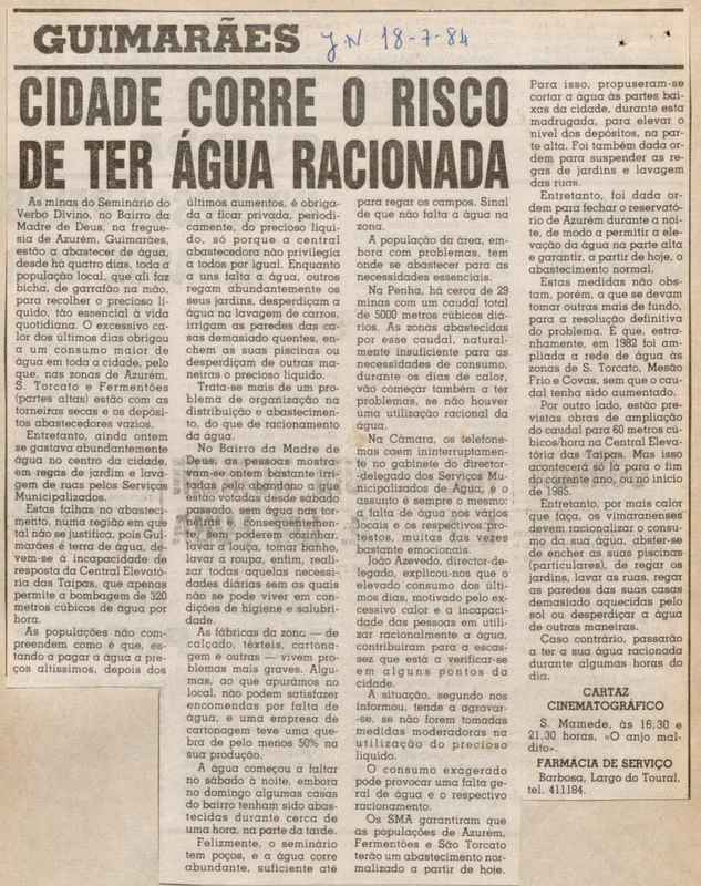 Jornal de Notícias -18/07/1984