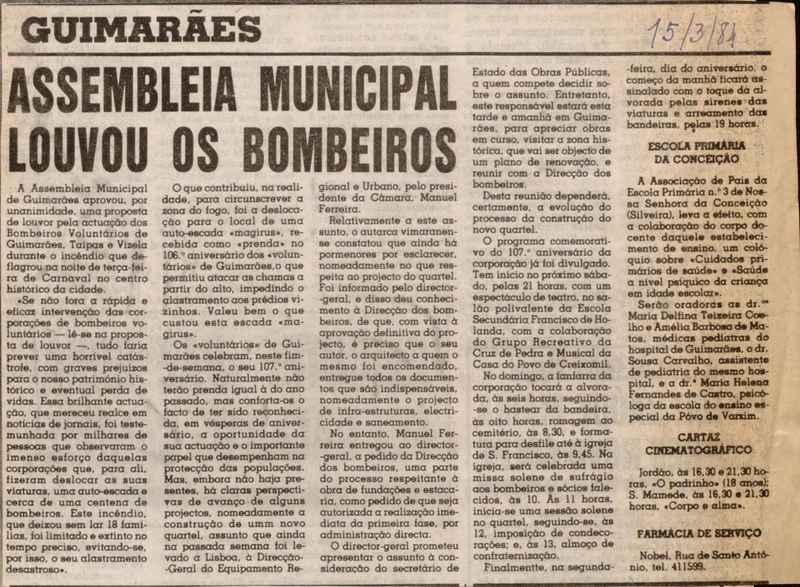 Jornal de Notícias -15/03/1984