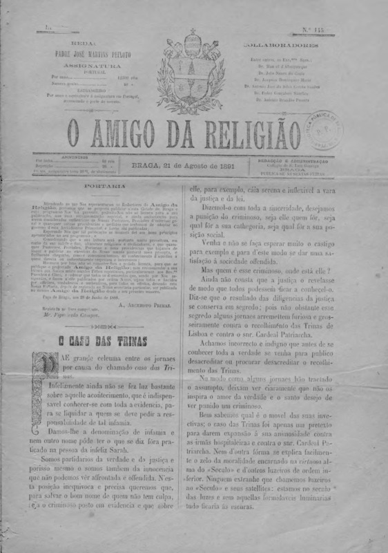 Amigo da Religião (O)