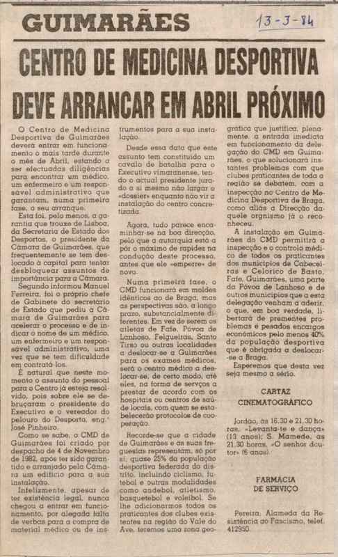 Jornal de Notícias -13/03/1984