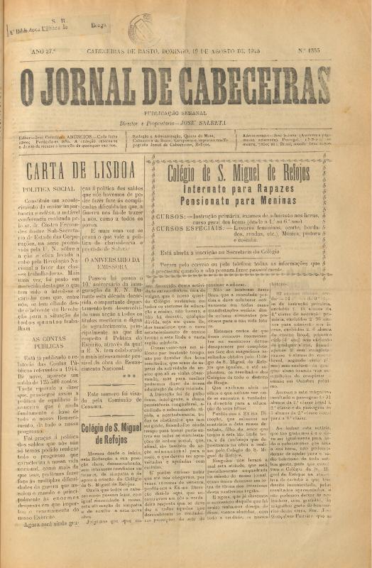 Jornal de Cabeceiras (O)