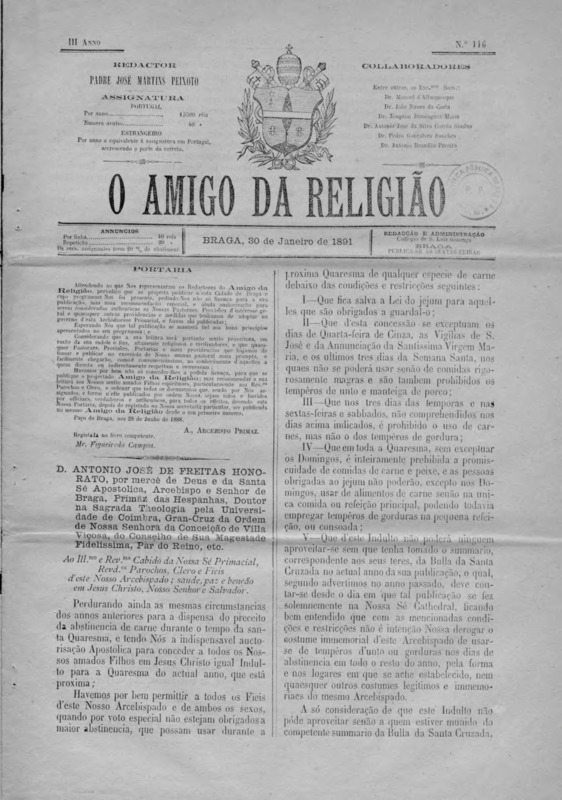 Amigo da Religião (O)