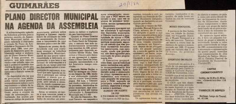 Jornal de Notícias -20/01/1984
