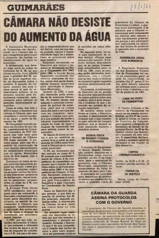 Jornal de Notícias -17/01/1984