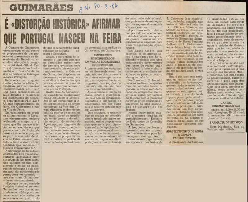 Jornal de Notícias -10/08/1984