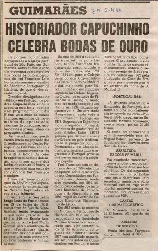 Jornal de Notícias -05/04/1984
