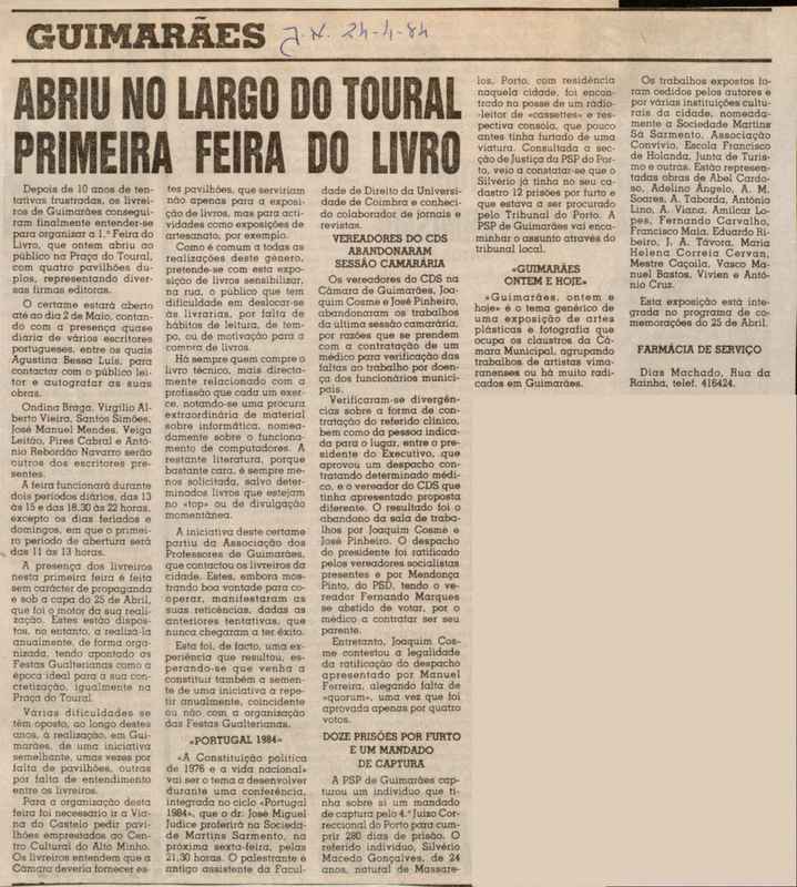 Jornal de Notícias -24/04/1984