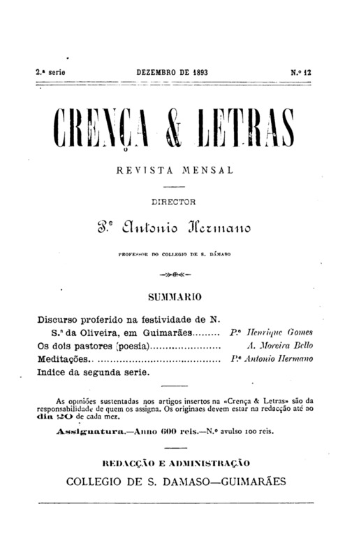 Crença e Letras