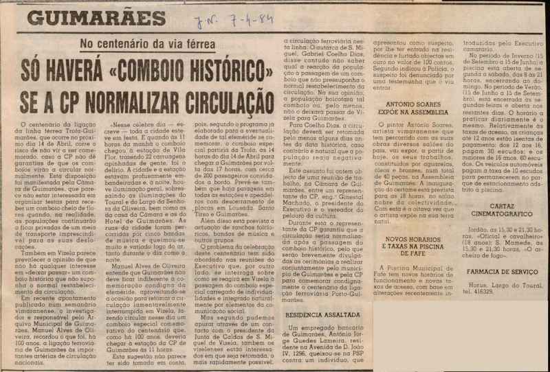 Jornal de Notícias -07/04/1984