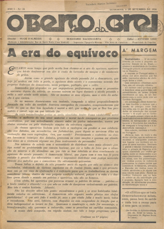 Berço da Grei (O)