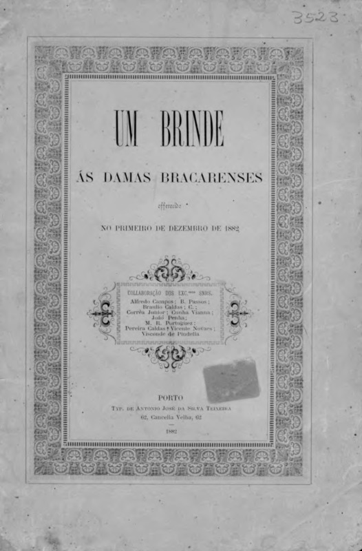 Um brinde as damas bracarenses oferecido no primeiro de Dezembro de 1882