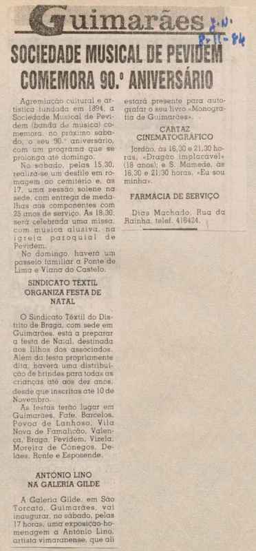 Jornal de Notícias -08/11/1984