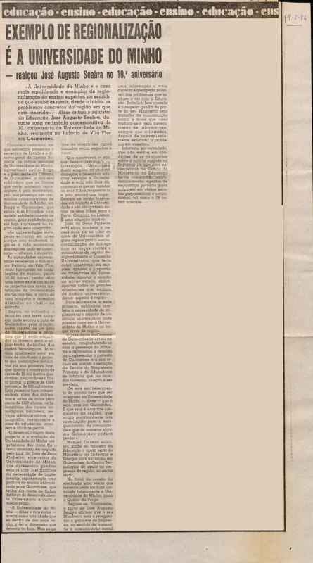 Jornal de Notícias -19/02/1984