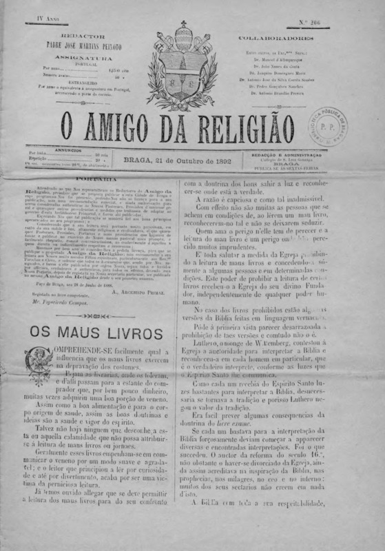 Amigo da Religião (O)