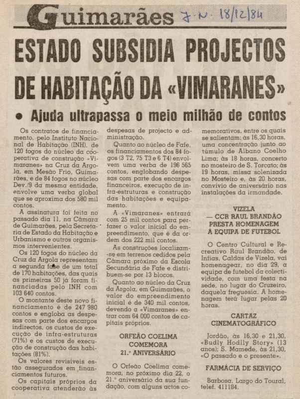 Jornal de Notícias -18/12/1984