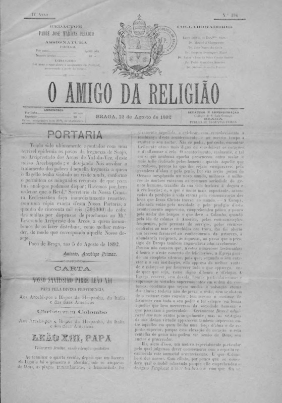 Amigo da Religião (O)