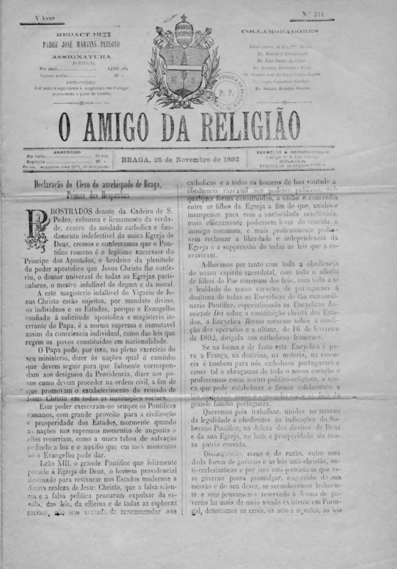 Amigo da Religião (O)
