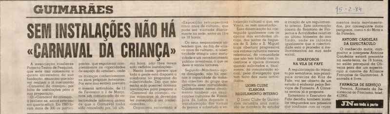 Jornal de Notícias -15/02/1984