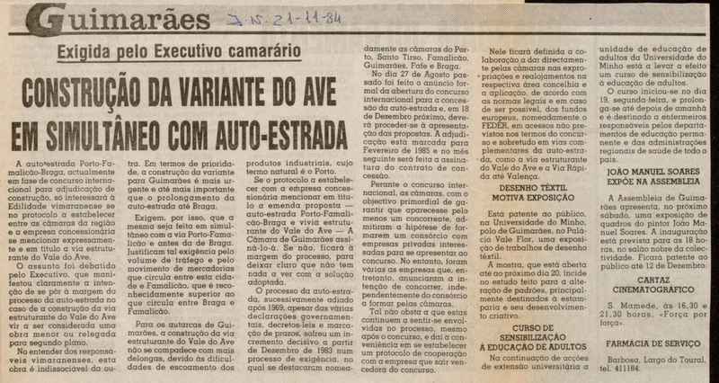 Jornal de Notícias -21/11/1984