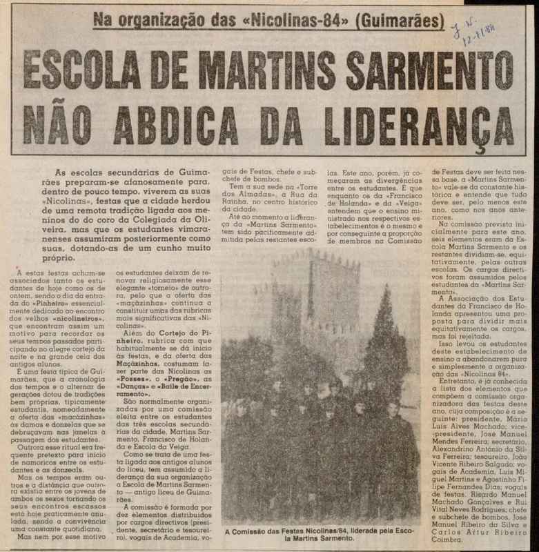 Jornal de Notícias -12/11/1984