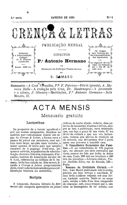 Crença e Letras