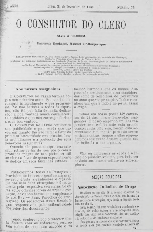 Consultor do Clero (O)