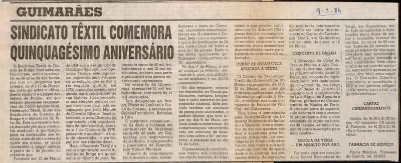 Jornal de Notícias -09/03/1984
