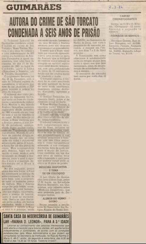 Jornal de Notícias -03/03/1984
