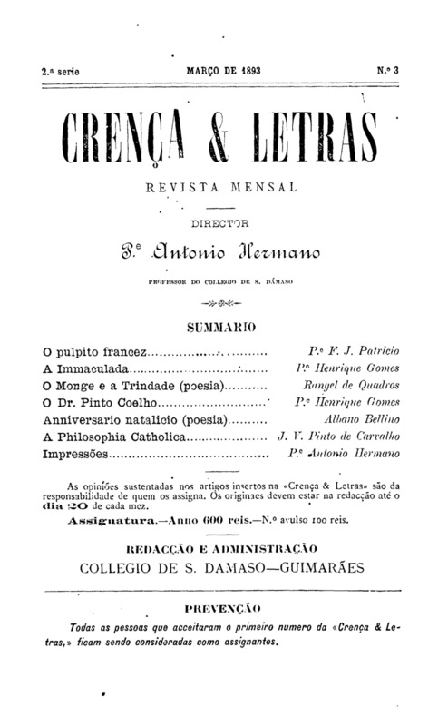 Crença e Letras