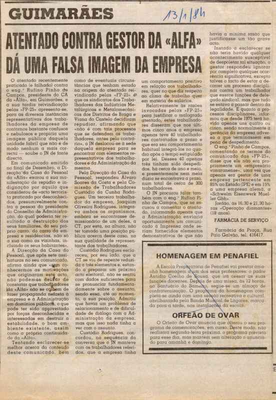 Jornal de Notícias -13/01/1984