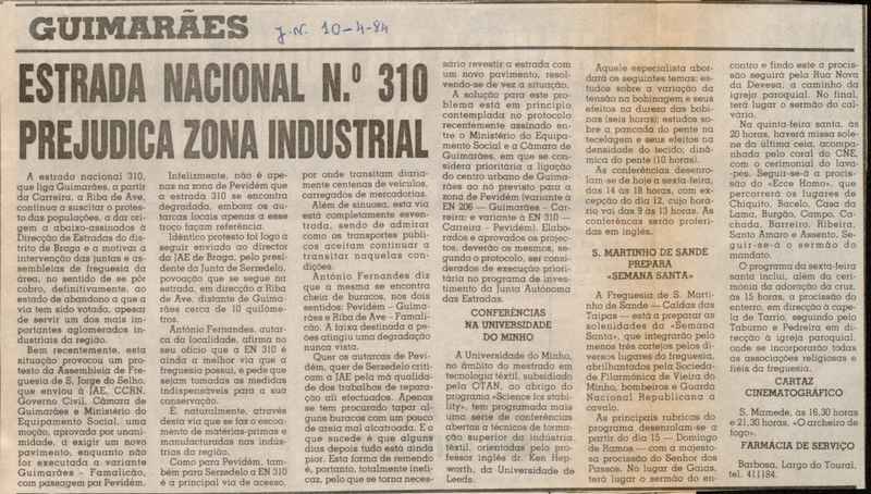 Jornal de Notícias -10/04/1984