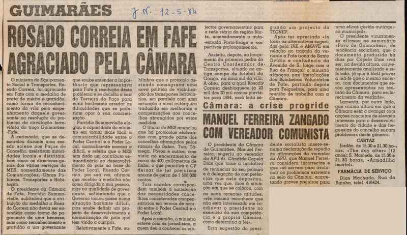 Jornal de Notícias -12/05/1984