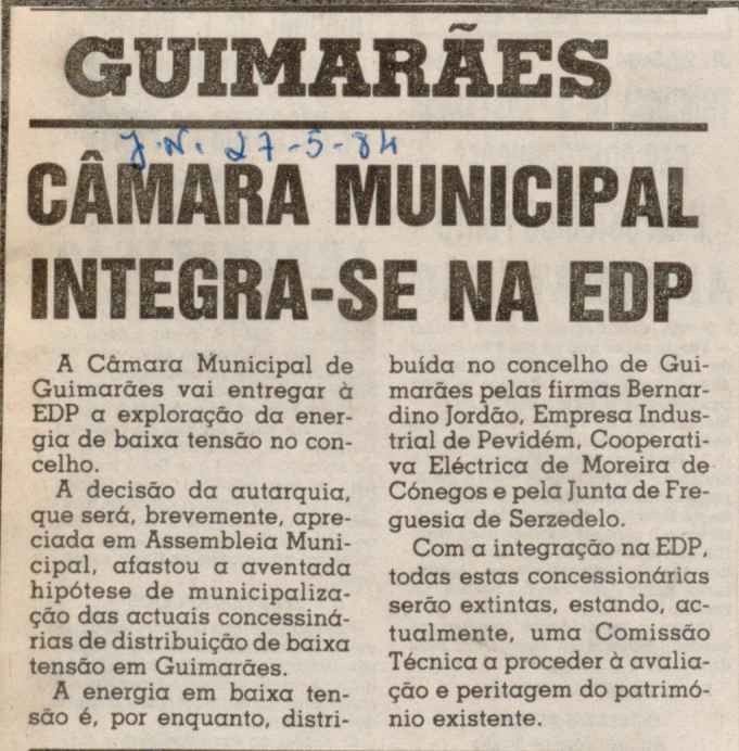 Jornal de Notícias -27/05/1984
