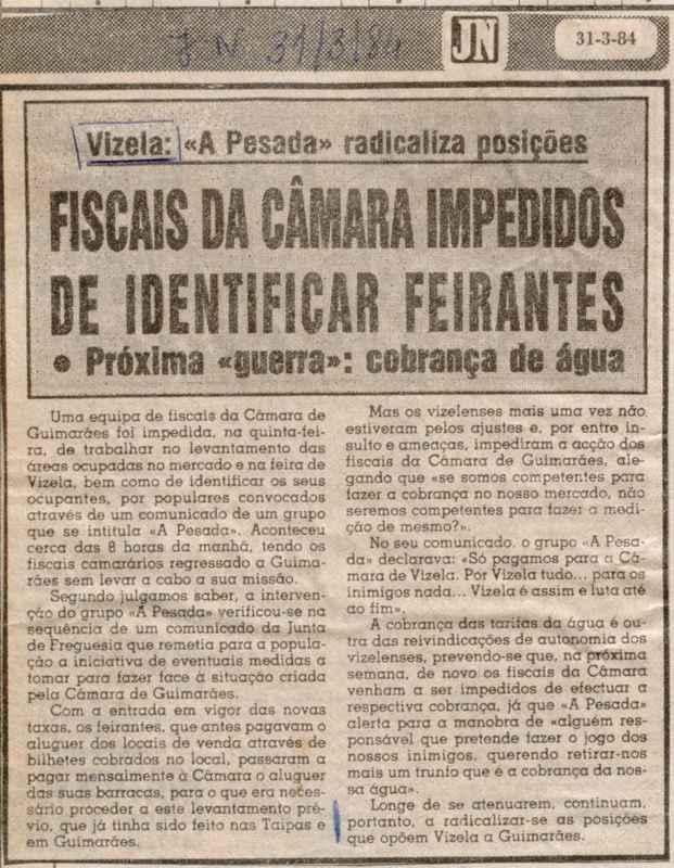 Jornal de Notícias -31/03/1984