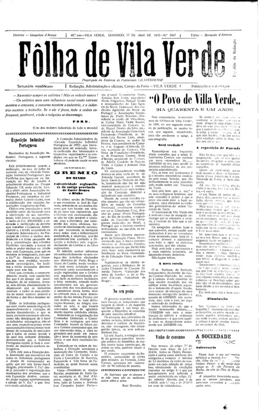 Folha de Vila Verde (A)