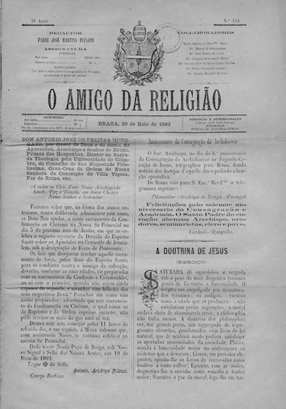 Amigo da Religião (O)