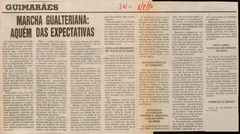 Jornal de Notícias -08/08/1984
