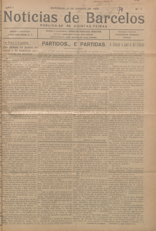 Notícias de Barcelos
