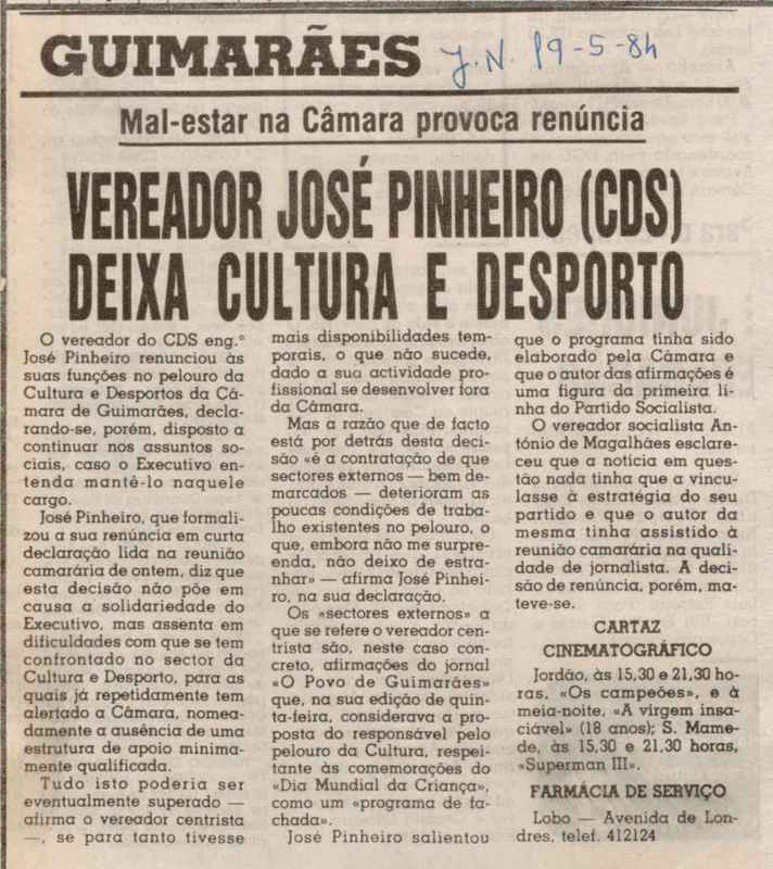Jornal de Notícias -   19/05/1984