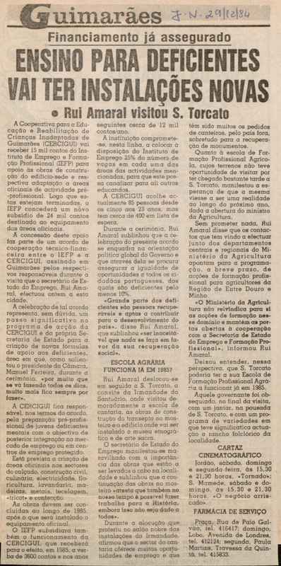 Jornal de Notícias -29/12/1984